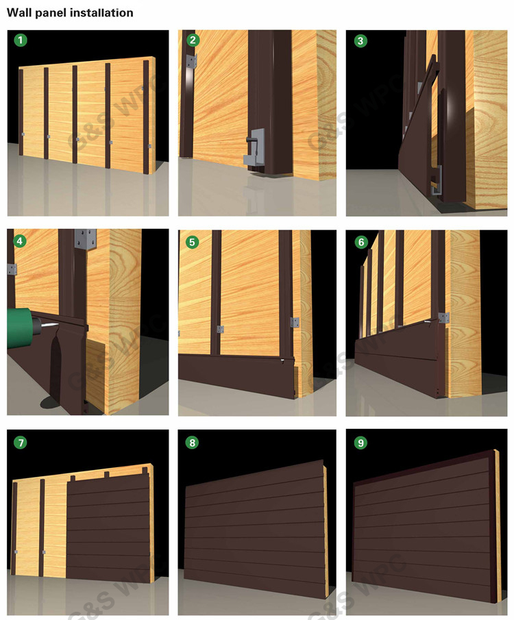 Anti Slip Sleek Wood Siding Accent Wall Exterior 3D Outdoor Wpc Wall Cladding
