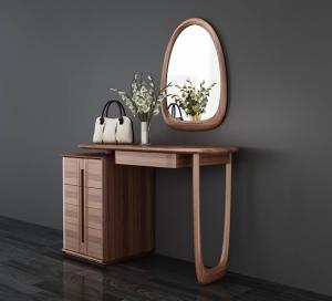China Girls Bedroom Furniture Solid Wood Dresser Dressing Mirror With Five Drawers wholesale