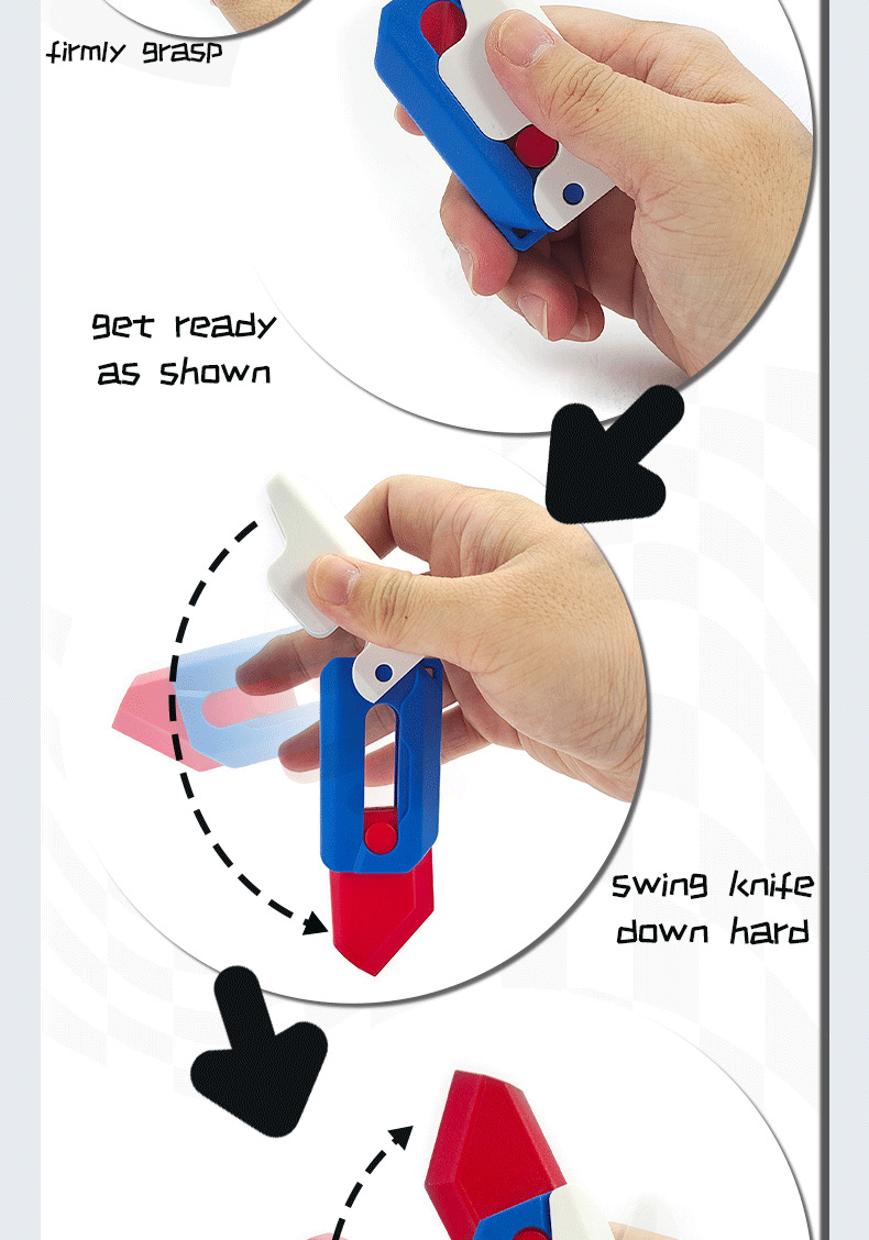 Radish Toy Knife The Best Decompression Toy for Children and Adults Plastic Material