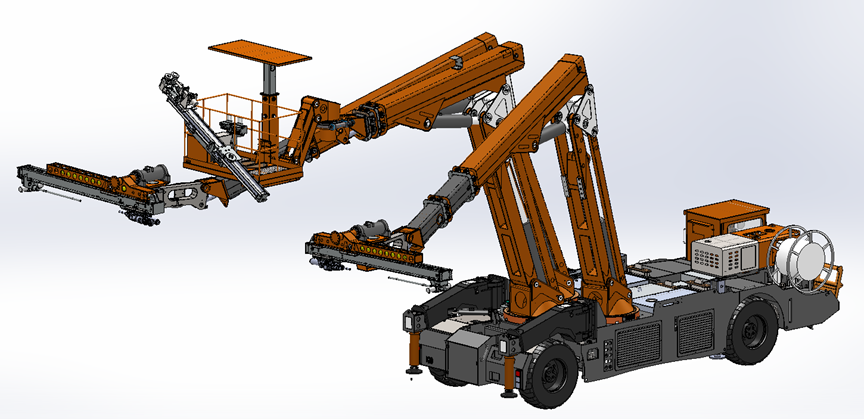 4.5m Anchor Cable Trolley 22Kw Single Pole For Soft Rock Large Deformation Tunnel