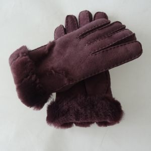Manufacturer customized winter warm shearling leather gloves sheepskin