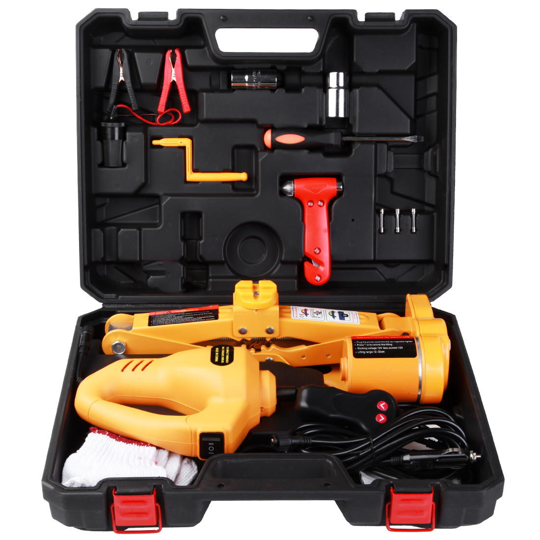 Cigarette Lighter 2 Ton Scissor Jack , Electric Car Scissor Lift 3.5M cable