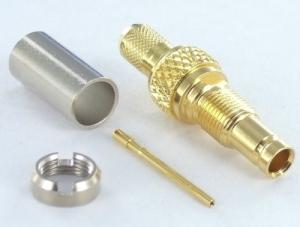 China 1.0/2.3 Jack bulkhead crimp type connector female straight 75ohm for BT3002 cable wholesale