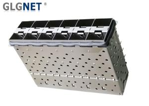 China Press Fit 2 x 6 Stacked SFP Cage EMI Gasket Mates With SFP Transceiver wholesale