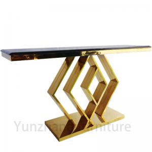 China Luxury Console Table design Living Room Set Gold Base wholesale