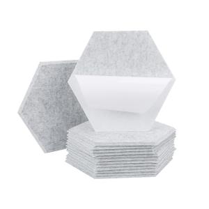 China Self Adhesive Soundproof Hexagon Polyester Fiber Acoustic Panel Acoustic Wall Panels wholesale