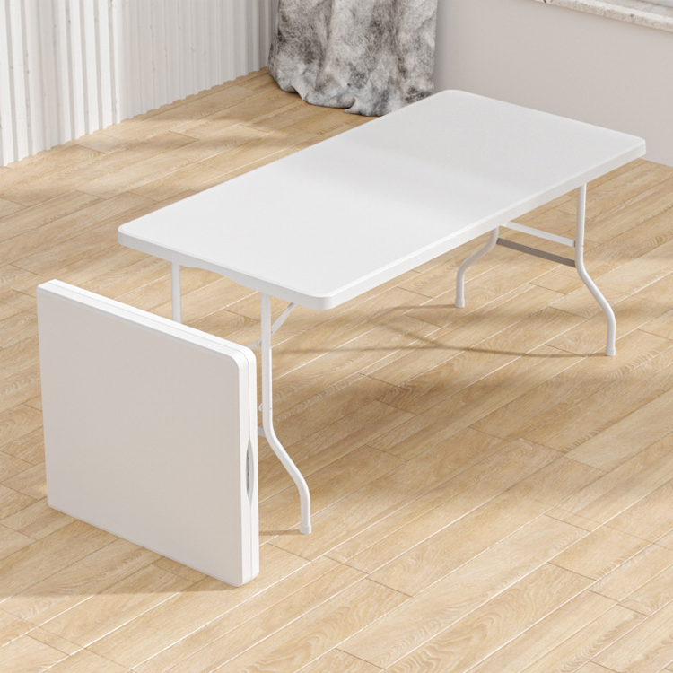 Modern Design Stock size Portable Plastic White Folding Banquet Table for Picnic Party