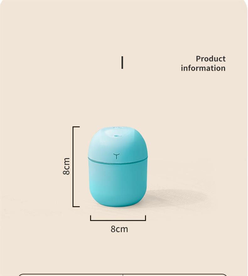 USB RGB Light Mini Car Water Drop Desktop Aromatherapy Air Humidifier for Household