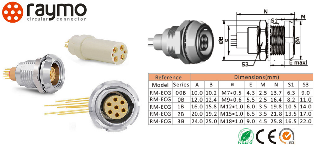 Brass Shell Circular Push Pull Connectors Aluminum Alloy Anti Corrosion Rust Proof