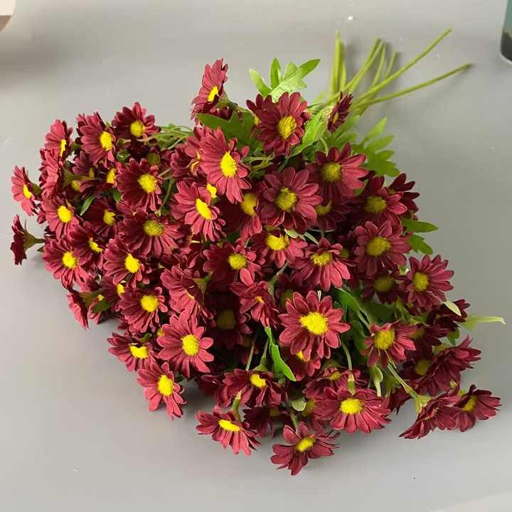 Marguerite Flower Daisy Bouquet Silk Artificial Daisy Flowers Valentines Flowers Wedding Decor Chamomile