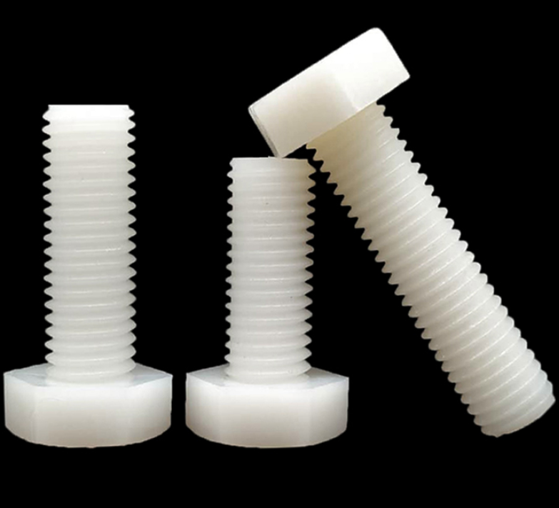 M6-170mm Nylon Screw Length Nylon Hex Bolt White Hexagon Head Insulated Plastic Bolt