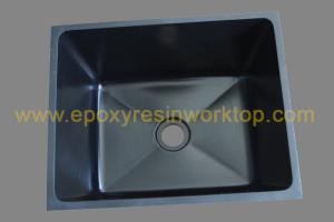 China Rectangular black epoxy undermount counter top sinks for hospital wholesale