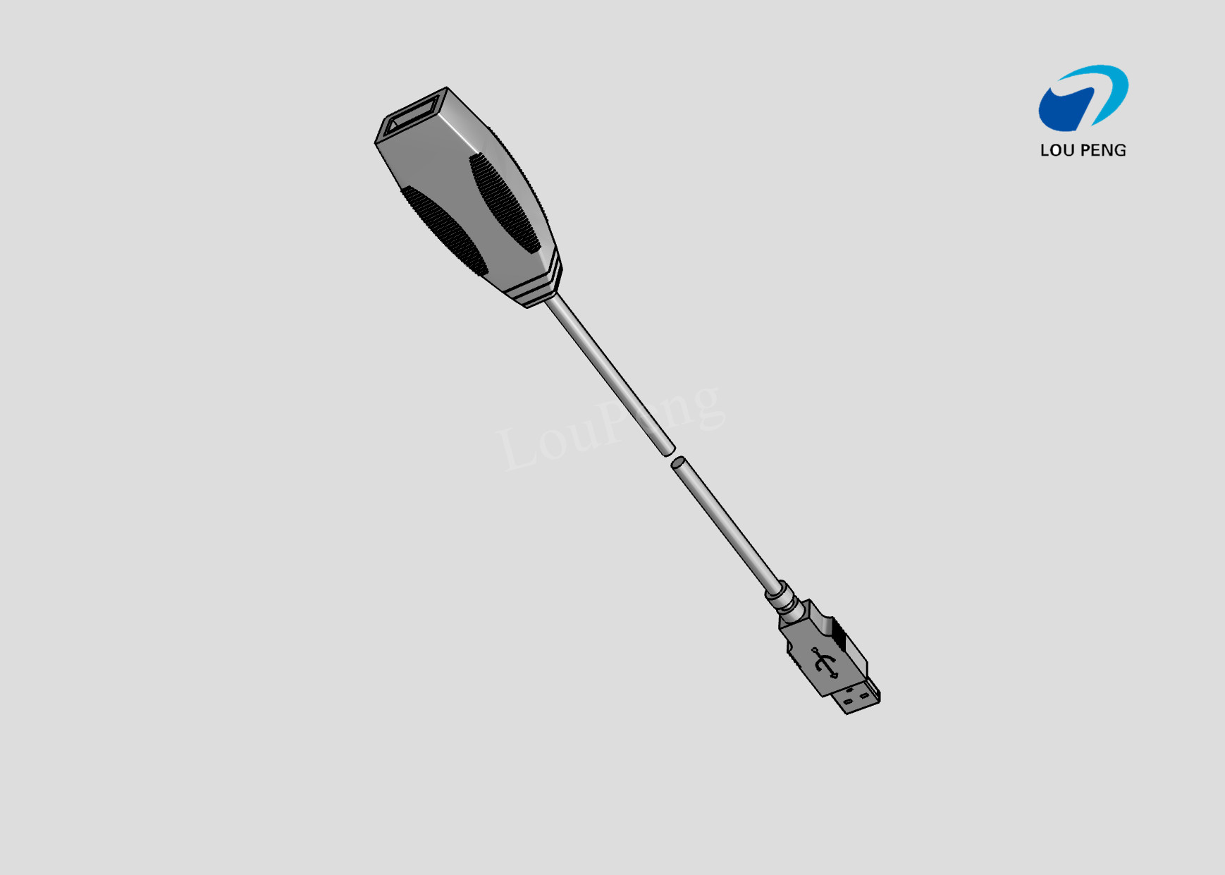 USB Cable Assemblies, USB 4-Position Plug, Type A Male to Type A Female, Double-Ended, Standard, 28AWG Wire Size, Black