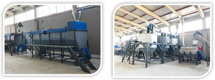 50PPM PET Bottle Recycling Line PLC 800KW Dirty Flakes Production Line