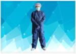 Economical Waterproof Disposable Coveralls , Blue Disposable Coveralls