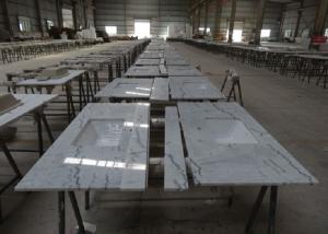 China Popular Statuario Marble Tiles , Modern White Marble Vanity Countertops wholesale