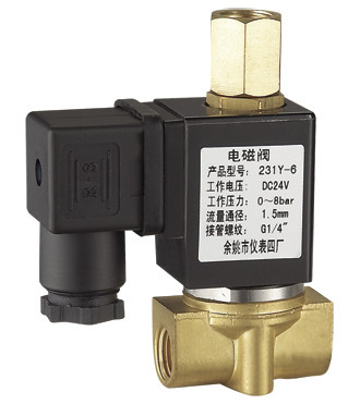 3 Way Brass Mini Solenoid Valve , 1/8 Inch Solenoid Valve 12VDC 24V