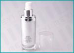 70 ML 130 ML Oval Shape Cosmetic Serum Bottle ，Silver / Gold Airless Cosmetic