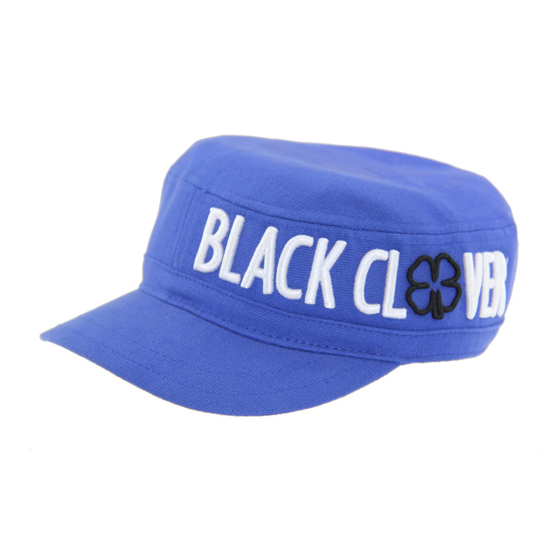 SGS Blue Canvas Military Cap Embroidery Casual Embroidered Military Caps OEM Printing