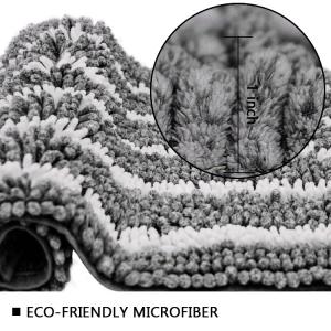 China Water Absorbent Black Chenille Bath Rug Anti Skid Luxurious Loop Chenille Bath Rugs wholesale