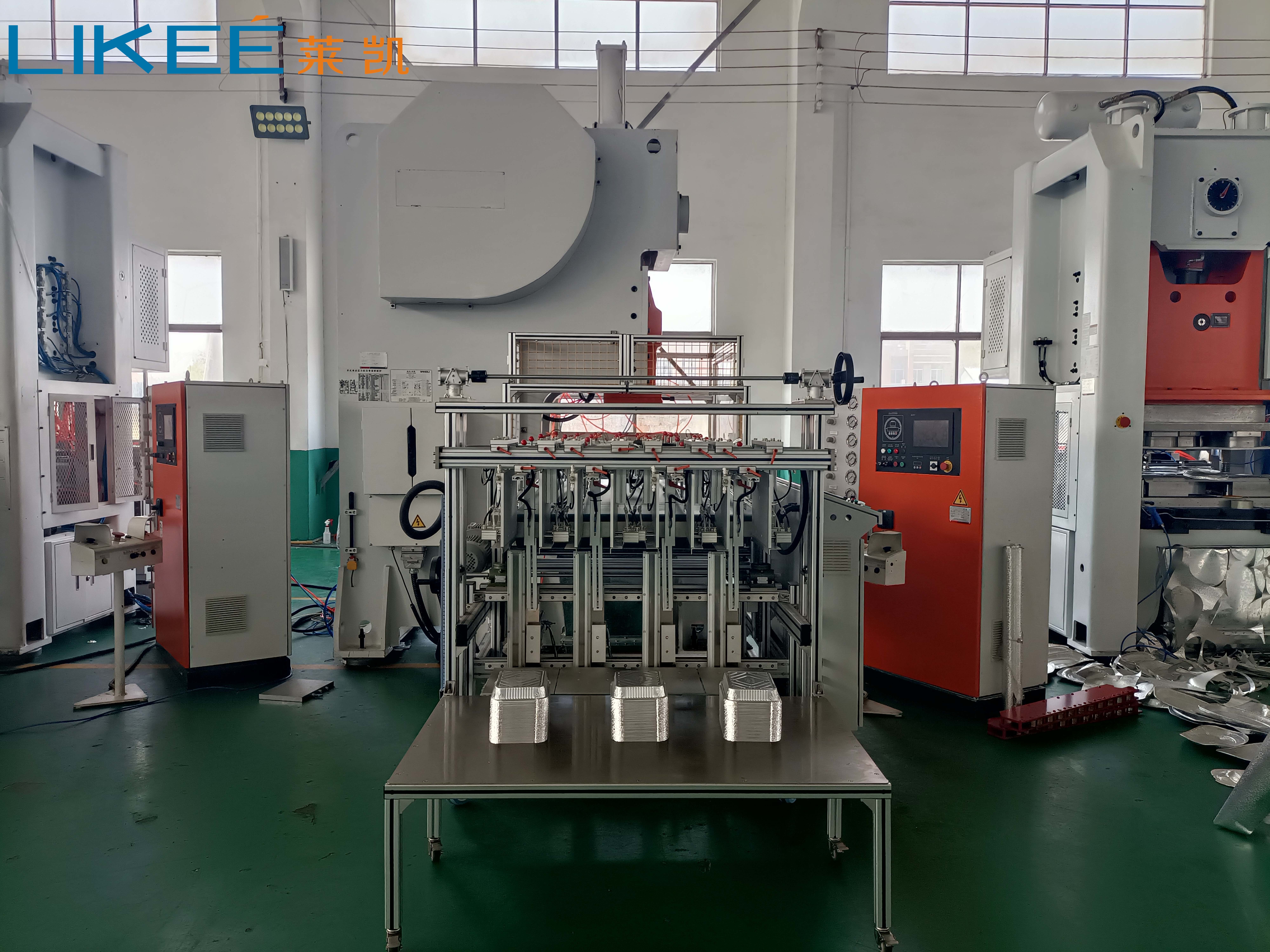 High Speed 12000Pcs/hour Capacity Aluminium Foil Container Production Line LK-T63