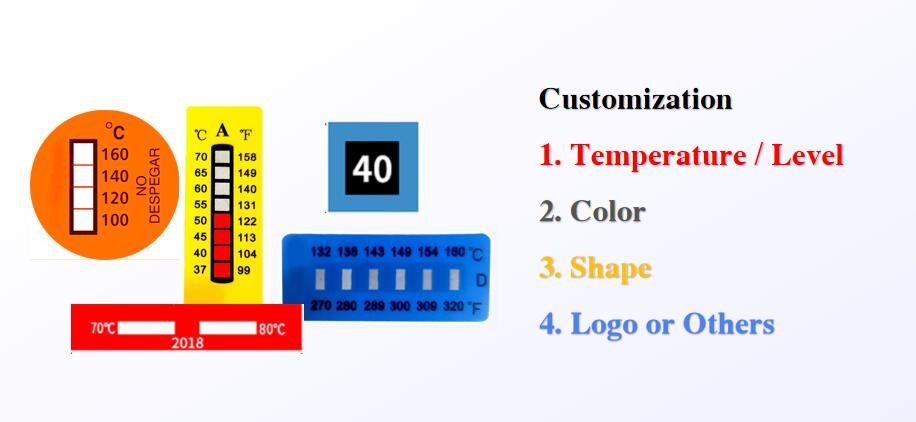 Restaurants Irreversible Temperature Sensitive Labels 100-160℃ For High Temp Applications