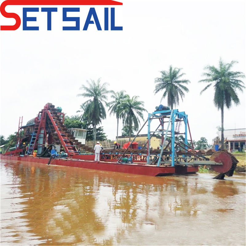 150 Cubic Meter Per Hour Bucket Chain Gold Mining Dredger