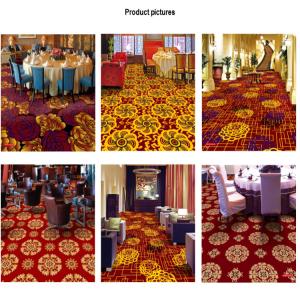China Wilton Patterned Carpets Floral Red Printed Style 100% Polypropylene wholesale