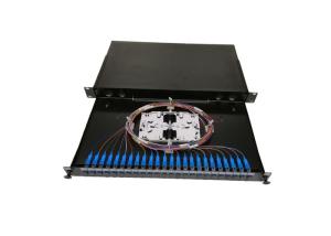 China ODF 19'' 1U Sliding 24SC Fiber Optic Distribution Box wholesale