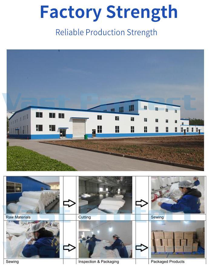 Wholesale CE Type5&6 Anti-Virus Dustproof SMS Nonwoven Coverall with Custom Stick Strip