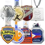 Custom Soft Enamel Gold Silver Marathon Medal Swimming Sports Metal Medals