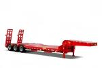 CIMC 3 Axle LowBed Semi Trailer Truck Trailer Equipment Transport Hydraulic