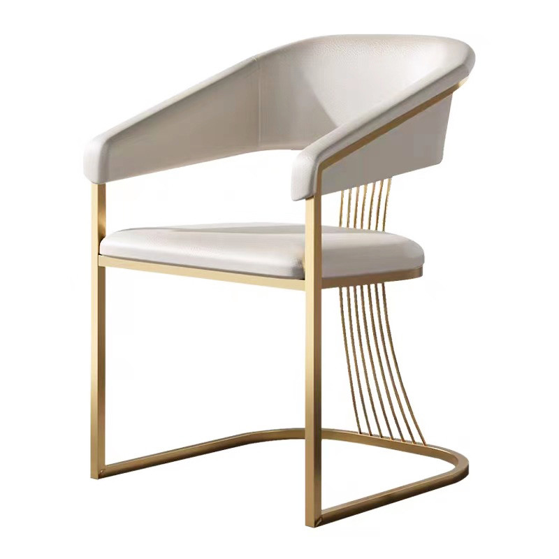 Modern Minimalist Luxury Dining Chair Stainless Steel Leisure Facilities
