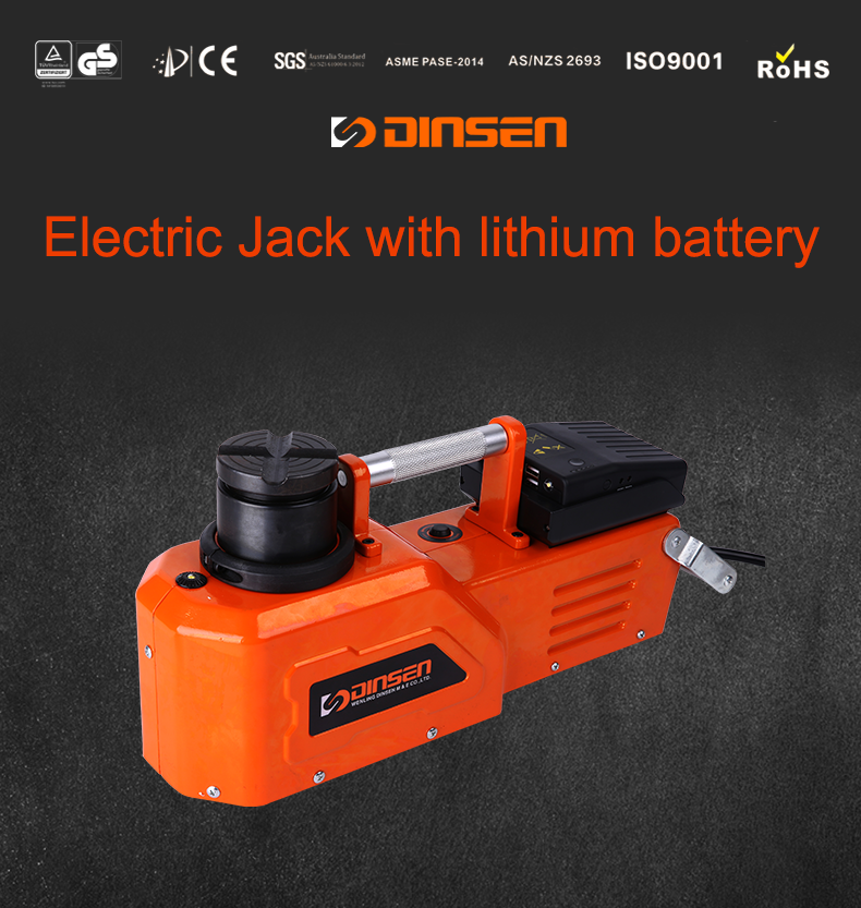 DINSEN electric jack for saloon car,large pick-up truck,and the lorry for total weight within 15ton.