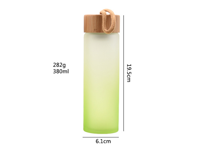 Portable Unbreakable Glass Water Bottle Borosilicate Glass Water Bottle With Bamboo Lid