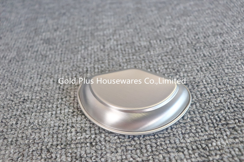 Food contact safety tableware japanese square soy sauce dish for sushi 28g cheap mini silver stainless steel sauce dish