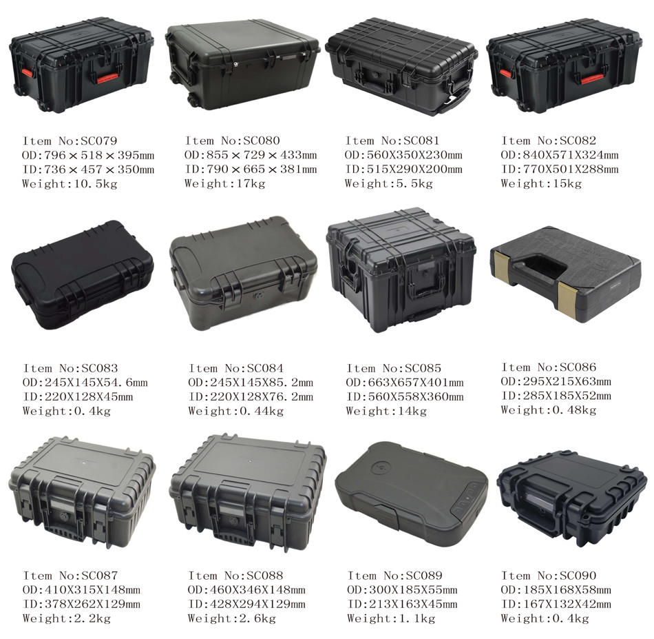 Waterproof Plastic Tool Case Crushproof Dustproof Drop Resistant