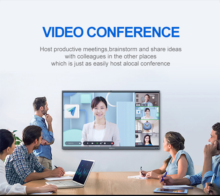 100'' Digital Interactive Board Smart Digital IR Whiteboard Interactive Display Stand For Meeting