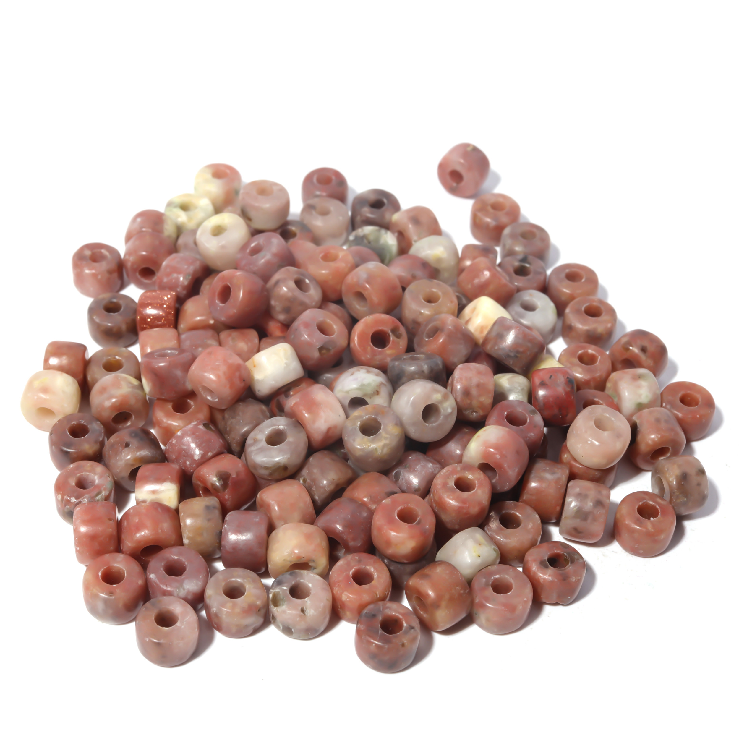 100 Colors Gemstone Forte Beads 6*8mm*2.0 Holes DIY Patterns With Rope