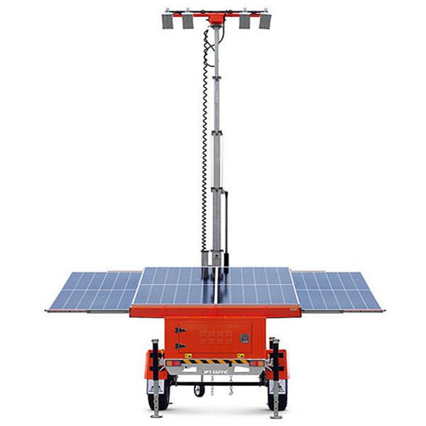Mobile Lighting Tower Trailer Mounted Solar LED Light Tower Infrastructure Projects Solar Lights for Driveway