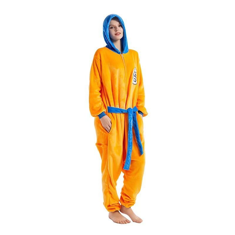 Unisex Flannel Romper Animal One Piece Pajamas With Hood And Button