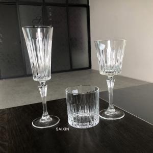 China Dining Wedding Table Charger Plates Clear Cut Republic Crystal Wine Glass wholesale