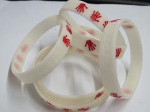 China luminous rubber wristband wholesale