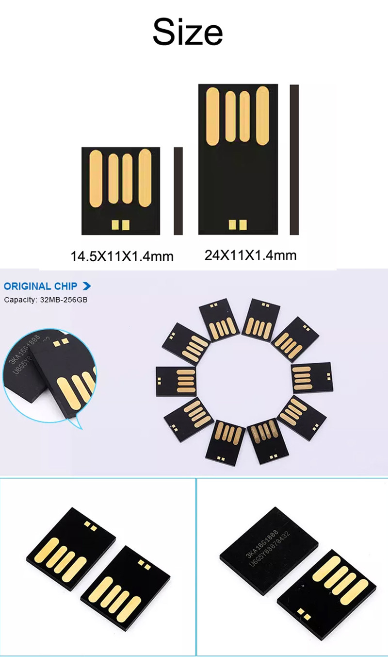 128g Short Udp Type C USB Flash Chip 3.0 Flash Drive Chip 4GB 8GB 16GB 32GB 64GB