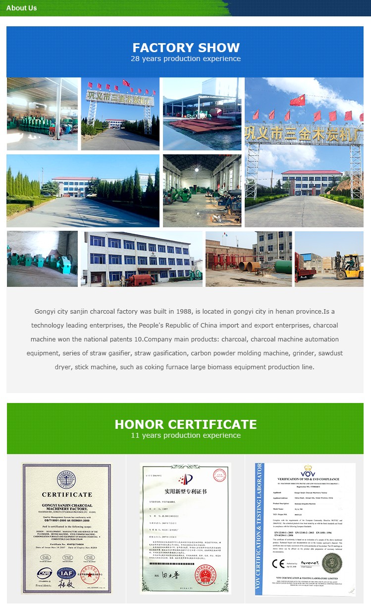 Hexagon Briquette Charcoal Briquette Production Line For BBQ