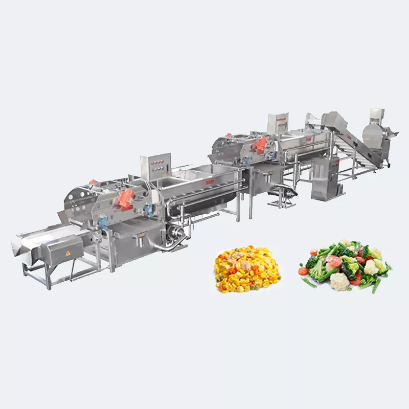 Industry Ultrasonic Fruit Processing Line For Vegetable Washing