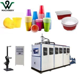 China Fully Automatic Disposable Plastic Glass Machine wholesale