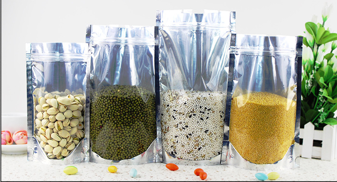 Frozen / Sea Food Aluminium Foil Zip Lock Bag , Temperature Resistance Stand Up Plastic Pouches