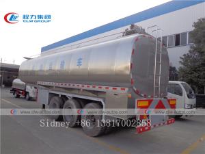 China 5mm 6mm Stainless Steel Tanker Semi Trailer For Milk Transport wholesale