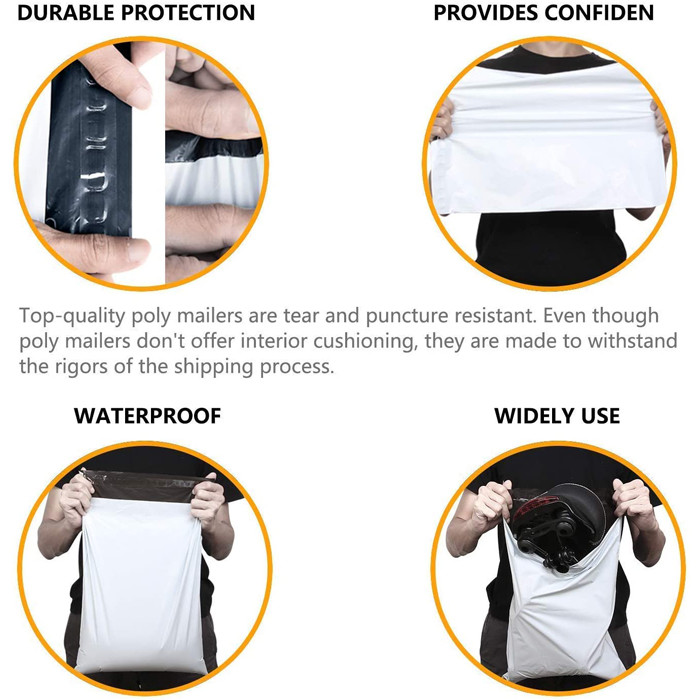 White Polythene Courier Bag Sealable 10x13 Express Postage Bags For A5